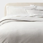 Full/queen Casual Textured Cotton Duvet Cover And Sham Set Light Gray -. Fixed Price $31.99.
