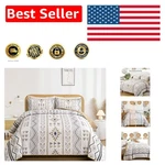 3-PIECE Lightweight Bohemian Quilt Set All Seasons Queen Size Comfort. Fixed Price $45.99.