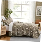 Oversized Quilts King / California 29 - Secret Meadow Olive Brown. Fixed Price $91.75.