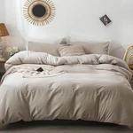 Natural Cotton Duvet Cover Set Luxury Grade Sateen Weave Soft Smooth Bedding. Fixed Price $119.00.