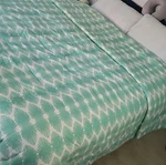 Nate Berkus (waffled Comforter) King Ivory Teal Pattern 100% Cotton 109"X94". Fixed Price $25.00.