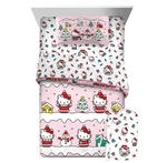 Hello Kitty Merry Winter Reversable Queen 6PC Comforter Set- Includes Bag. Fixed Price $36.95.
