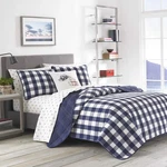 Eddie Bauer- King Quilt Set, Cotton Reversible Bedding With Matching Shams, H.... Fixed Price $108.22.