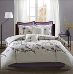 Madison Park 8 Piece Cotton Floral Print Comforter Set Queen Bedroom Decor. Fixed Price $110.00.