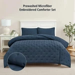 Mainstays 3-PIECE Navy Comforter Set Adults And Teens, King. Fixed Price $99.99.