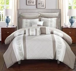 Bed In Bag Queen Size Chic Home Clayton 10 Piece Comforter Sheets Pillows Etc.. Fixed Price $80.99.