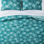 Room Essentials Full Bed In Bag Teal Blue Medallion Comforter Set Sheets 8 Pc. Fixed Price $82.88.