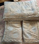 Croscill Comforter 2 Pillow Shams French Royalty King Soft Blue Ivory Medallion. Fixed Price $118.00.