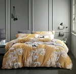 Chic Retro Botanical Duvet Cover Set Mustard Yellow - King Size. Fixed Price $157.99.