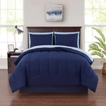 Mainstays 7 Piece Reversible Bed Bag Comforter Set With Sheets, Navy, King. Fixed Price $60.22.