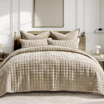 Ultra Soft Velvet Queen Quilt Set With 2 Pillow Shams - Urban Taupe. Fixed Price $136.99.