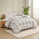 Casual Living Zuri Mega Puff 3-PIECE King Comforter Set Gray. Fixed Price $79.95.