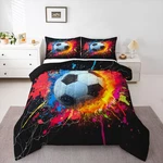Erosebridal Kids Soccer Full Size Comforter Set Boys Football Sports. Fixed Price $121.26.