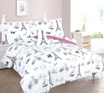 Paris Eiffel Tower Kids/teens In Bag Comforter Bed Plush Toy Sheet Set. Fixed Price $32.61.
