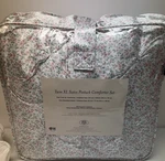 Laura Ashley Twin Xl Floral Satin Pintuck Comforter Set 2-PIECE. Fixed Price $89.95.