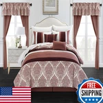 Chic Home CS7976-AN Vivaldi 20 Piece Comforter Set Medallion Quilted. Fixed Price $150.59.