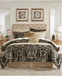Croscill Julius 4-PC Comforter Black California KING-T4104229. Fixed Price $345.00.