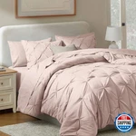 Nestl 7 Piece Comforter Set - Pinch Pleated Bedding Blush Pink, All Seaso. Fixed Price $71.58.