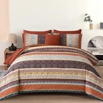 Boho Paisley Floral Striped Comforter Set 8-PCS In Bag Microfiber All Seasons. Fixed Price $77.89.