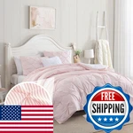 Swift Home Full/queen Pinstripe Peach Pink Comforter Set - Classic Pintuck. Fixed Price $73.69.