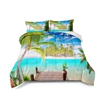 Bducok Ocean Comforter Set Queen Size Beach Bedding Tropical Pa... Fast Ship. Fixed Price $73.99.