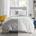 Set, Chic Reversible Quatrefoil Quilting, Sherpa Twin, All. Fixed Price $69.99.