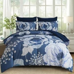 Luxudecor Floral Comforter Set Size 7 Pieces Bed King, Blue. Fixed Price $50.92.