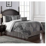 Nip Waterford Fine Linens Ryan Platinum Gray King Comforter Set 6 Pc. Fixed Price $272.59.