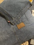 Vintage Tommy Hilfiger Denim Twin Size Comforter, Dust Ruffle & Pillow Sham. Fixed Price $100.00.