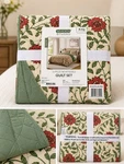 Seventh Studio Full/queen Reversible Quilt Set Green Floral 3-PIECE Polyester. Fixed Price $56.99.