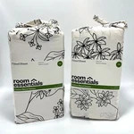 (2) Cotton Blend Sateen Fitted Sheet - Room Essentials Gray Floral Full. Fixed Price $19.99.