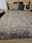 Daniel Cremoeux King Size Medium Weight Quilt +bedskirt +1 Sham Throw Pillow. Fixed Price $185.00.