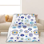 Evil Eyes Throw Blanket Soft Warm Cozy Lightweight Flannel 50X60 Inch. Fixed Price $22.83.