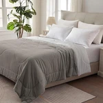 Bedtreat King Cooling Blanket Comforter Dark Gray And Light. Fixed Price $49.99.