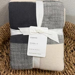 Pottery Barn Bryce Comforter Pillow Sham Set Of 2 Standard Charcoal Gray. Fixed Price $89.10.