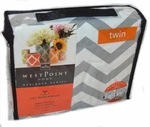 Jill Rosenwald Copley Buckley Chevron Pearl Gray Twin Duvet Comforter Cover New. Fixed Price $55.99.