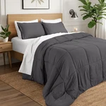 Queen Comforter Set - Comfy, Breathable, All Season Down Alternative. Fixed Price $88.99.