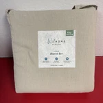 Home By Welspun 3 Piece Duvet Set King/cal Size Linen Blend Taupe New. Fixed Price $64.95.