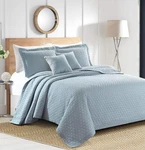 Sherry Kline Rombo Embroidered 3-PIECE Quilt Set (light Blue Queen). Fixed Price $120.68.