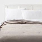 Full/queen Corduroy Plush Comforter Light Gray - Room Essentials. Fixed Price $16.99.
