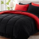 Anluoer Queen Set 7 Piece, Black Bed In Bag With Sheets,. Fixed Price $52.84.