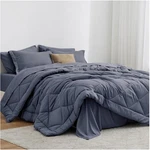 Luxurious 7-PIECE Navy Blue Queen Comforter Set All Seasons Bedding Essential. Fixed Price $60.19.
