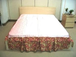 Dada Bedding Sunrise Hibiscus Floral Dust Ruffle Pleated Satiny Pink Skirt -. Fixed Price $26.99.
