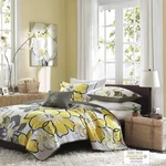 Mi-zone Mackenzie Yellow Reversible 4 Piece Coverlet Set Full Queen. Fixed Price $148.00.