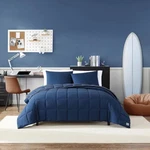 Nautica Comforter Set Microfiber Reversible Solid Stripe Navy Blue Twin 2-PIECE. Fixed Price $74.54.