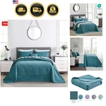 Oversized King Bedspread 128X120 Extra Wide, Ultrasonic, Lightweight, Reversi.... Fixed Price $195.98.