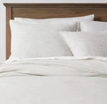 Threshold Full/queen Space Dyed Cotton Linen Duvet Set, New. Fixed Price $51.99.