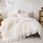 Jollyvogue White Comforter Full Size, 3 Pieces Seersucker Lightweight Si.... Fixed Price $55.49.