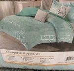 Intelligent Design Comforter Bedding Set Full/queen Aqua/silver. Fixed Price $59.00.