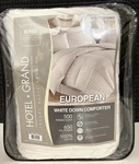 Hotel Grand European White Down Comforter King 650 Fill Power 500 Thread Count. Fixed Price $128.00.
